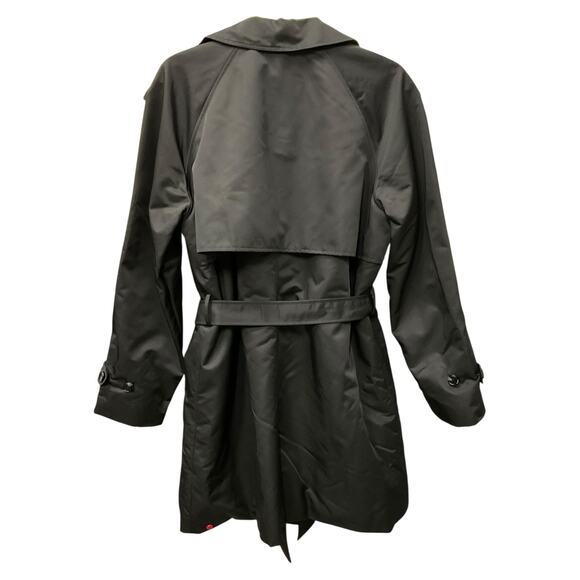 Hunter‎ Stacy Black Water Resistant Trench Coat Large Belted Rain Jacket NWT - Picture 3 of 12